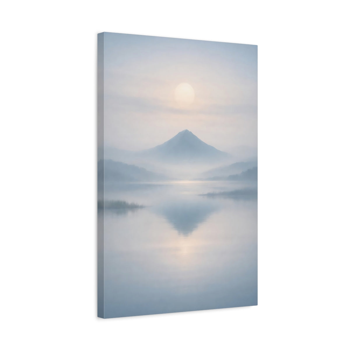 Nature Misty Mountain Lake - Canvas Wall Art Print