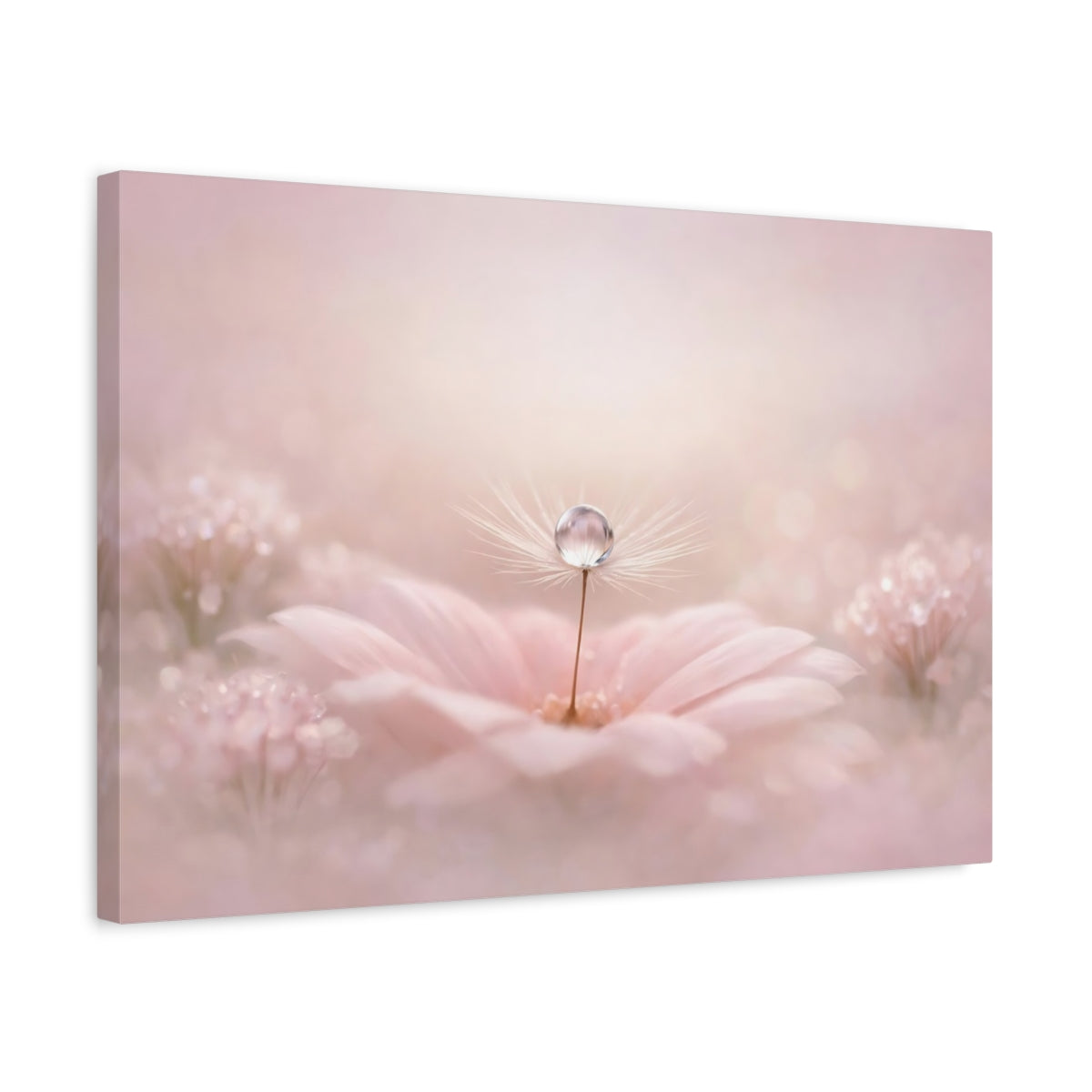 Toile murale : Goutte d'eau naturelle, texture mate douce et neutre
