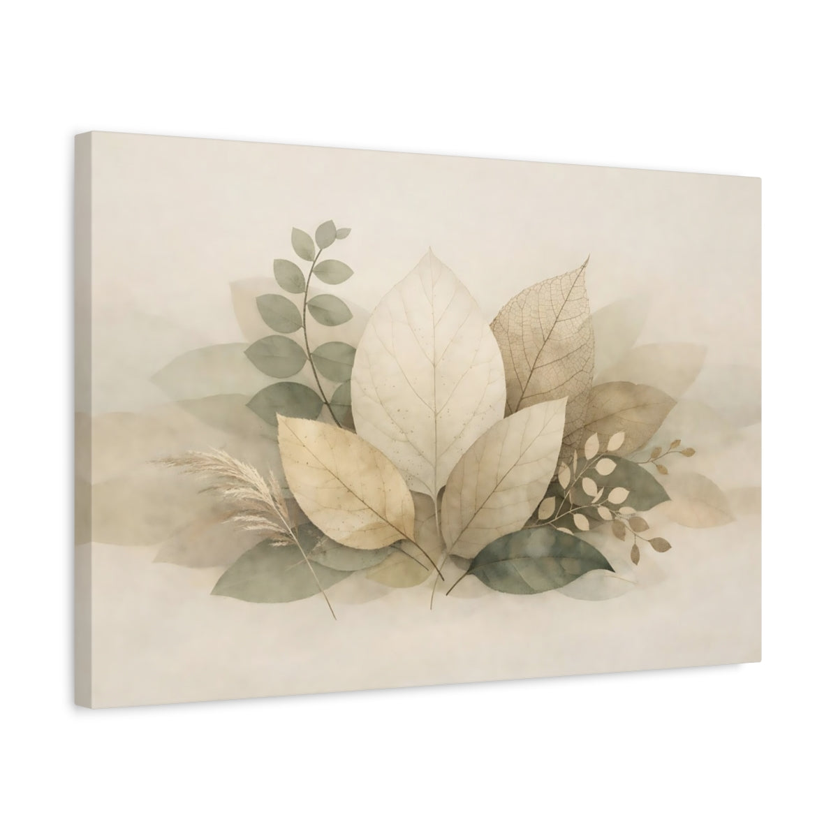 Wabi Sabi Leaves Foliage Nature - Canvas Wall Art Print