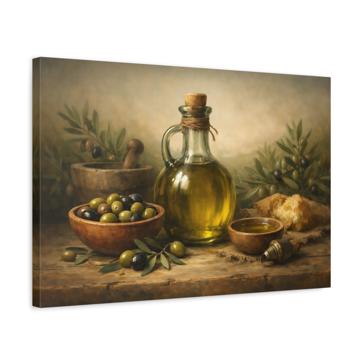 Horror Olive Oil Nature - Canvas Wall Art Print