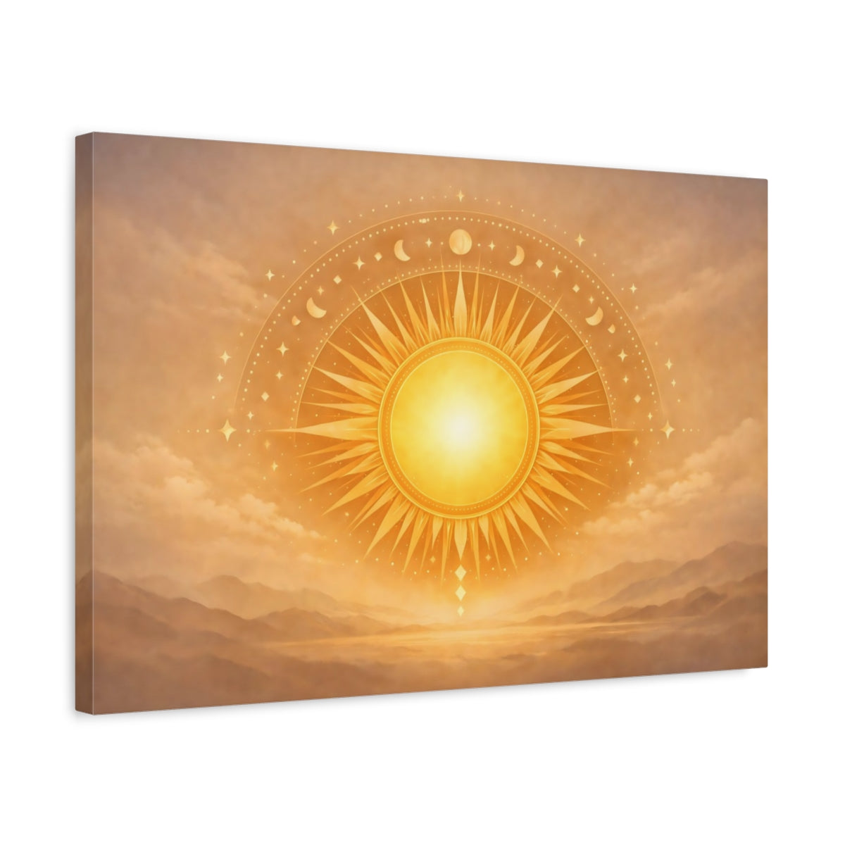Boho Sun Symbol Nature - Canvas Wall Art Print