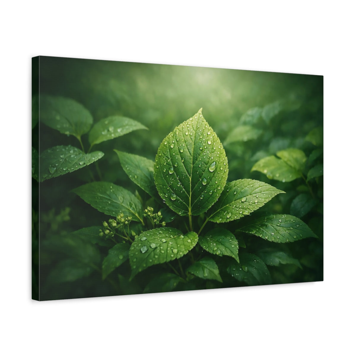 Landscape Leaves Greenery Green Leaf Nature - Canvas Wall Art Print