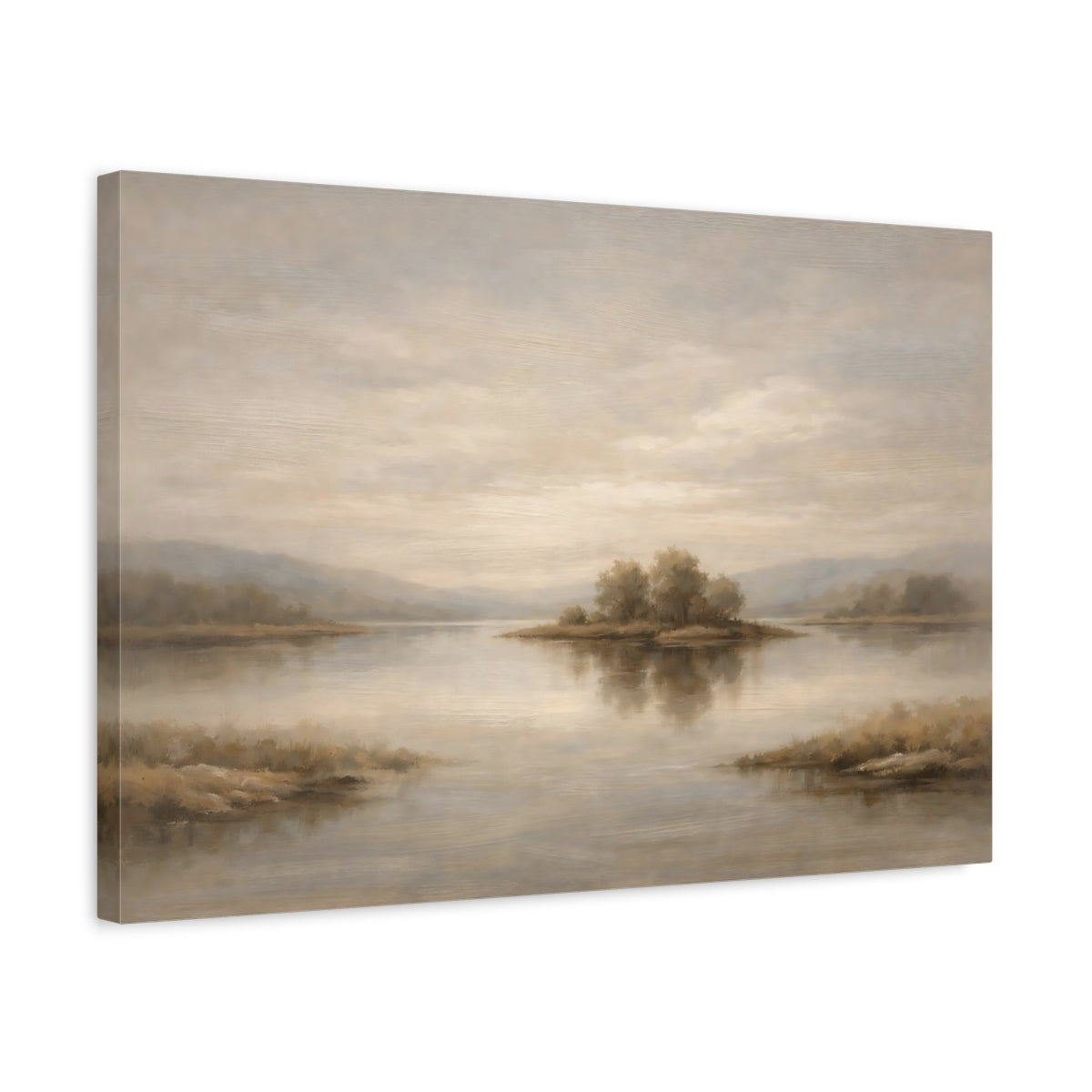 Side Mockup 3. Concrete Texture Thin Sculpted Line Surface shown as stretched canvas wall art
