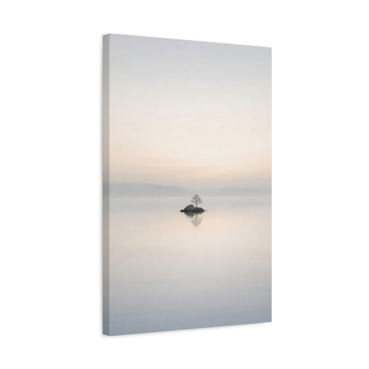 Side Mockup 3. Nature Bare Tree Minimalist Tree Landscape shown as stretched canvas wall art