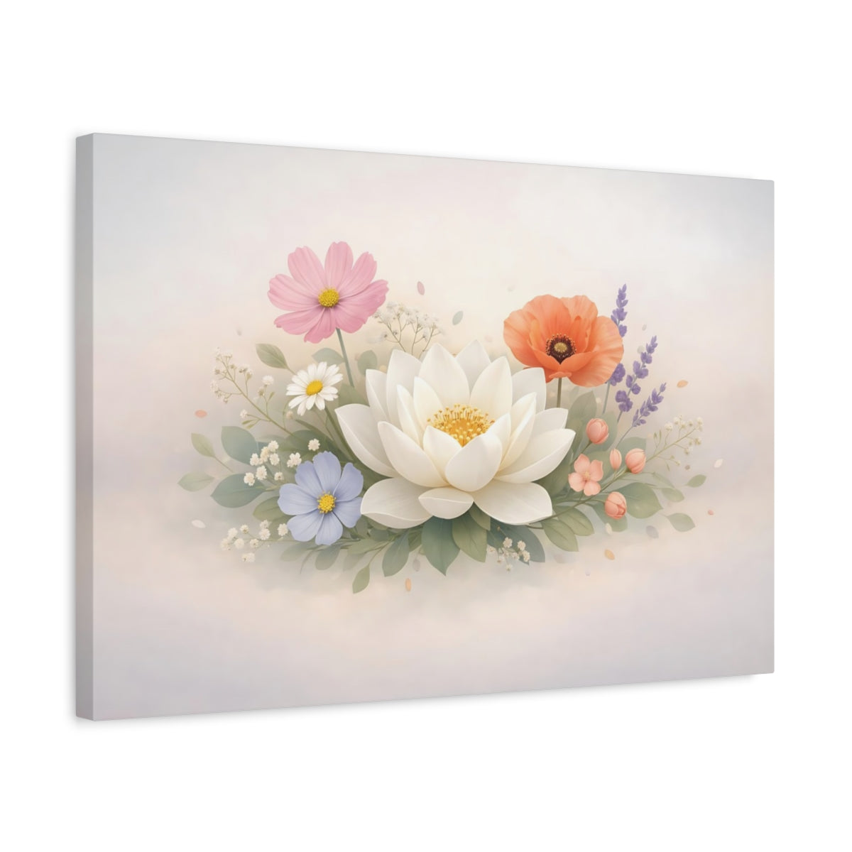 Modern Flower Botanical Mixed Floral - Canvas Wall Art Print