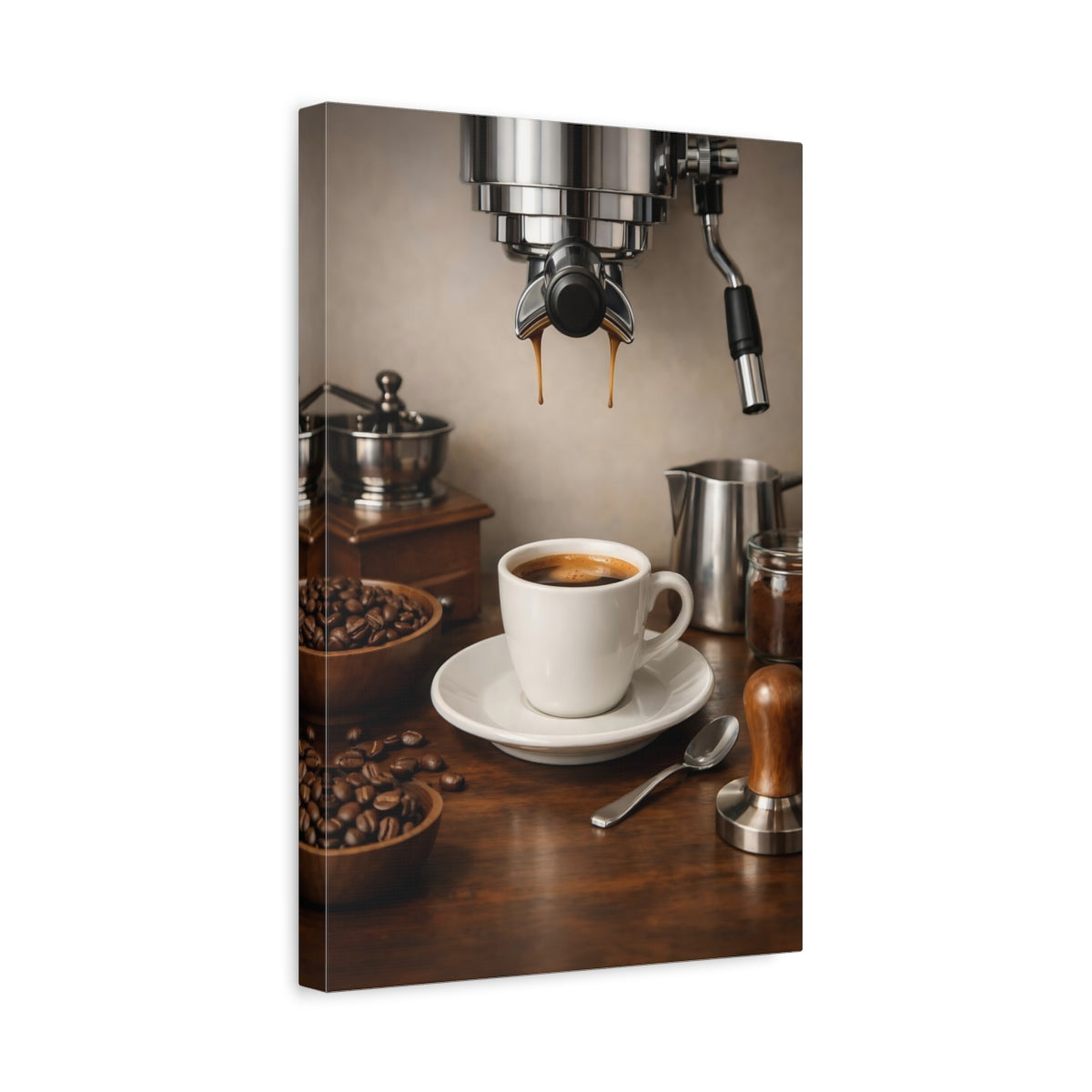 Vintage Espresso Coffee Still Life - Canvas Wall Art Print