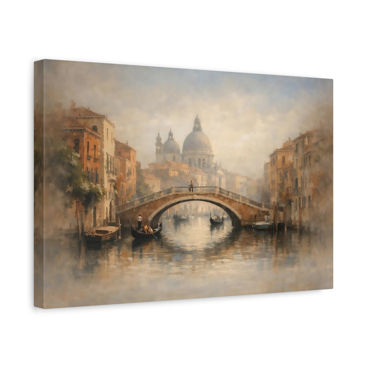 Venetian Canal Venice Vintage - Canvas Wall Art Print