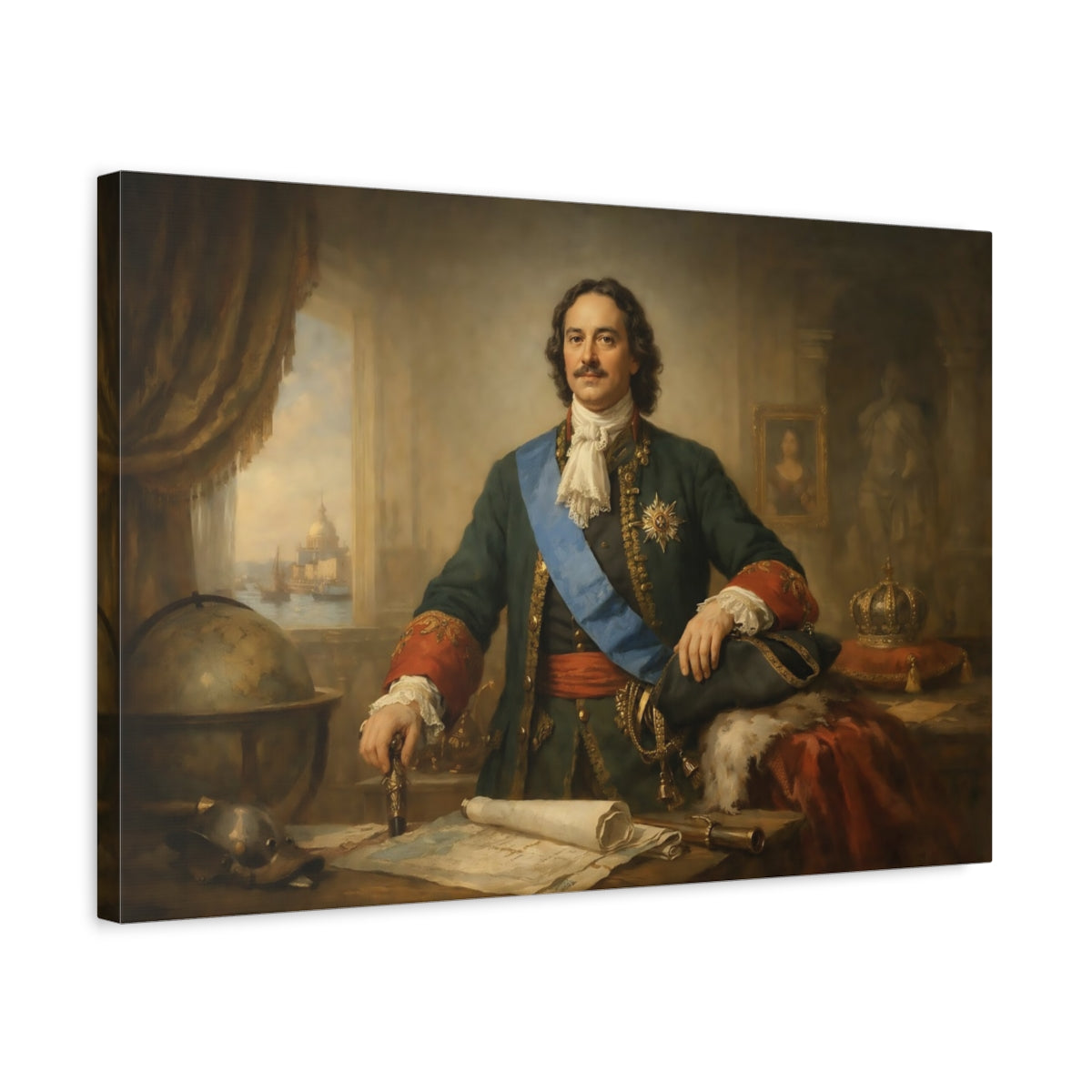 Refined Texture Peter The Great Monarch Vintage - Canvas Wall Art Print