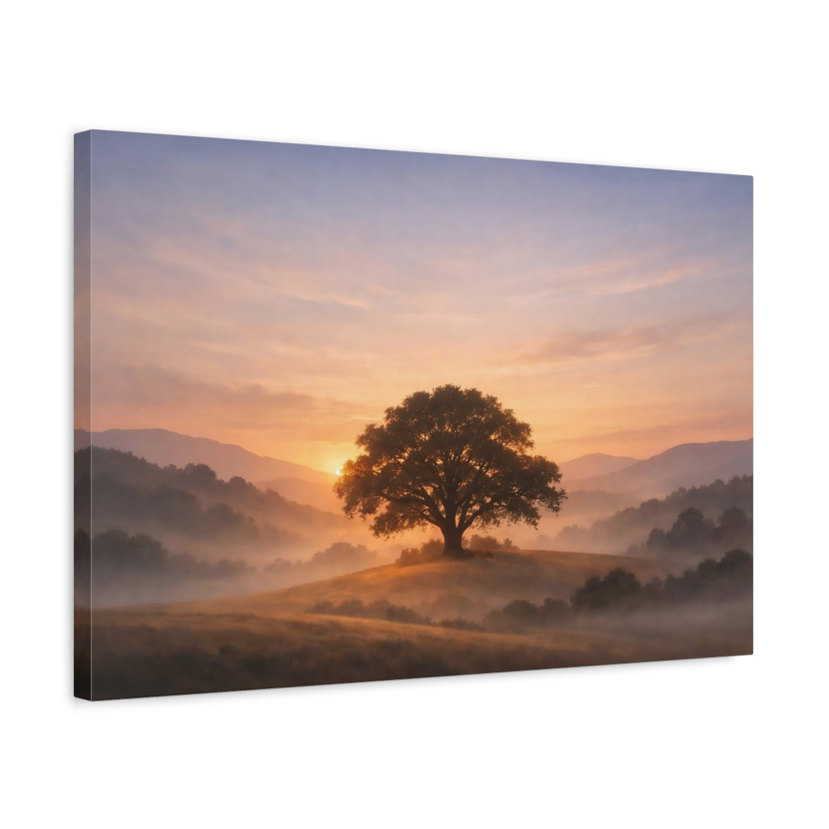 Trees Hills Nature - Canvas Wall Art Print