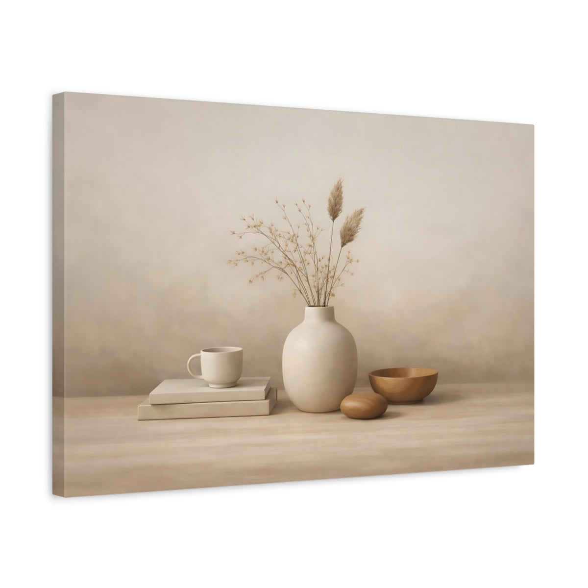 Espresso Still Life Dried Plants Nature - Canvas Wall Art Print