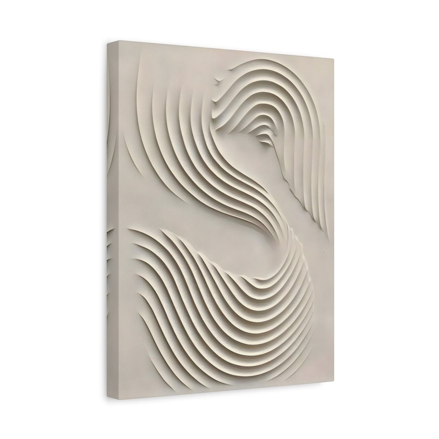 3D Textured Wall Art Modern Canvas - Wabi Sabi Motion Minimalist Home Decor - YesArtYes