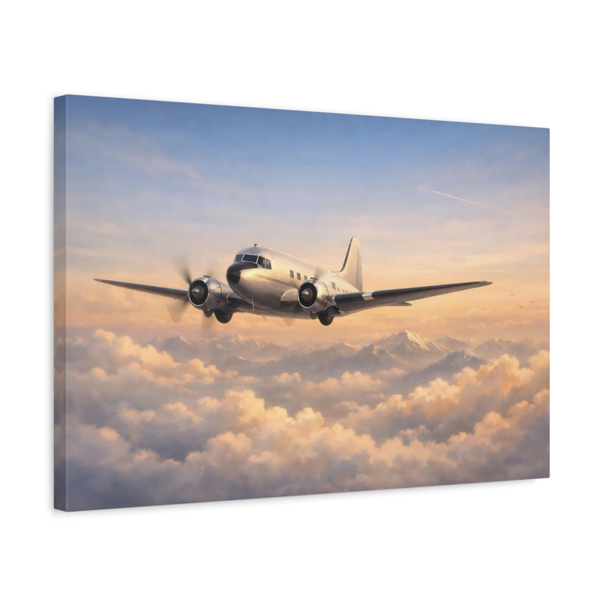 Ethereal Airplane Adventure Vintage - Canvas Wall Art Print