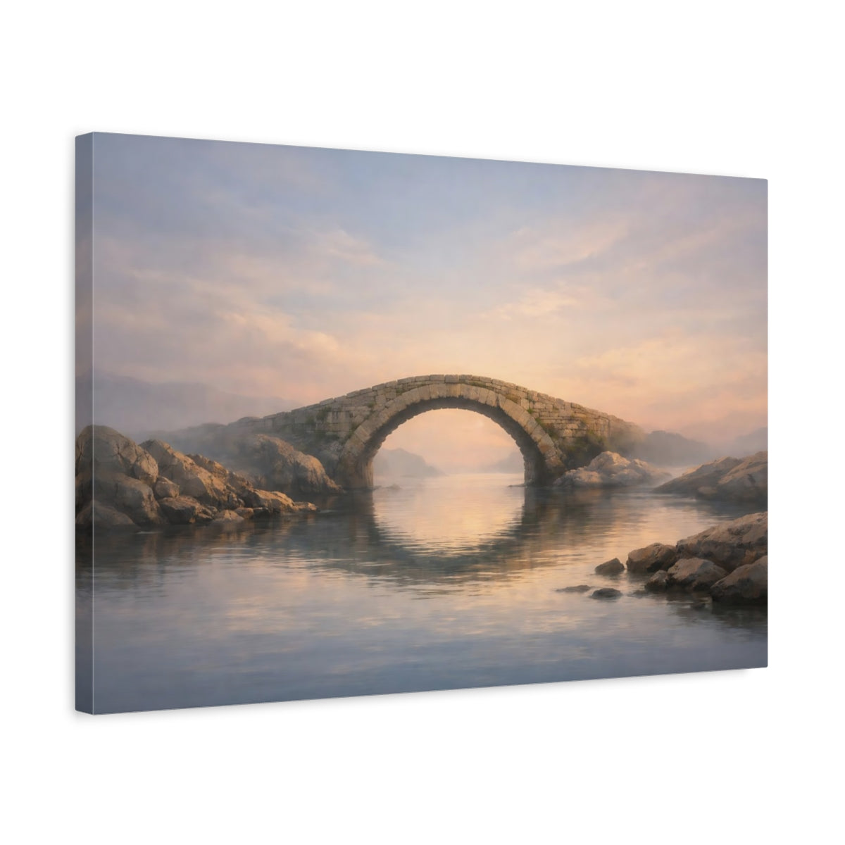 Seascape Stone Bridge Nature - Canvas Wall Art Print