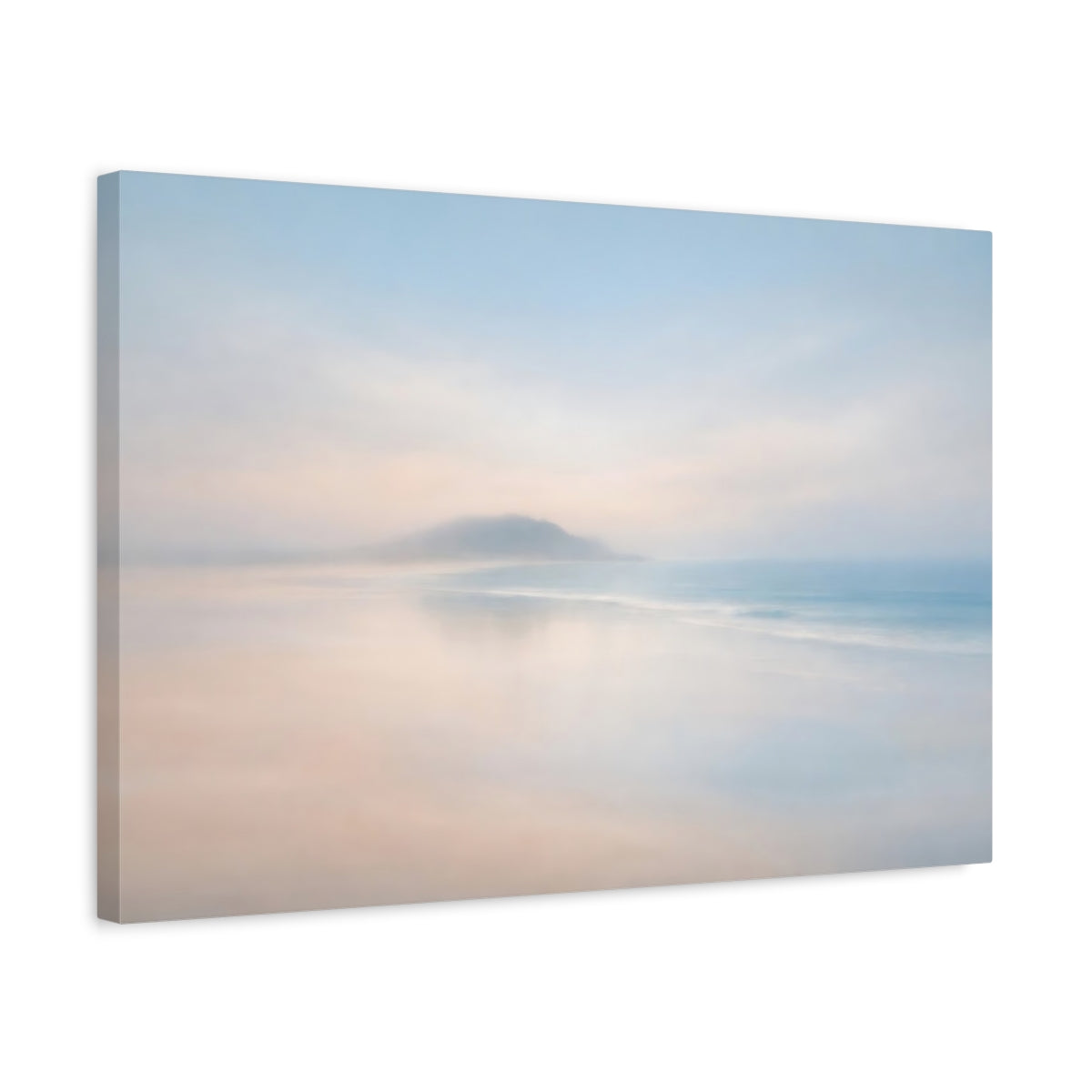 Soft Dreamscape Landscape Beach Misty Seascape Nature - Canvas Wall Art Print