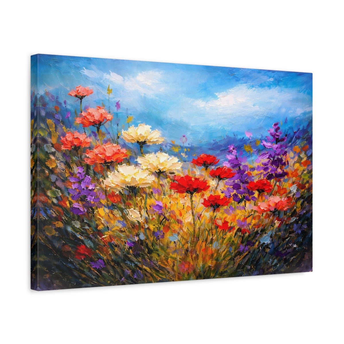 Floral Wildflowers Colorful - Canvas Wall Art Print