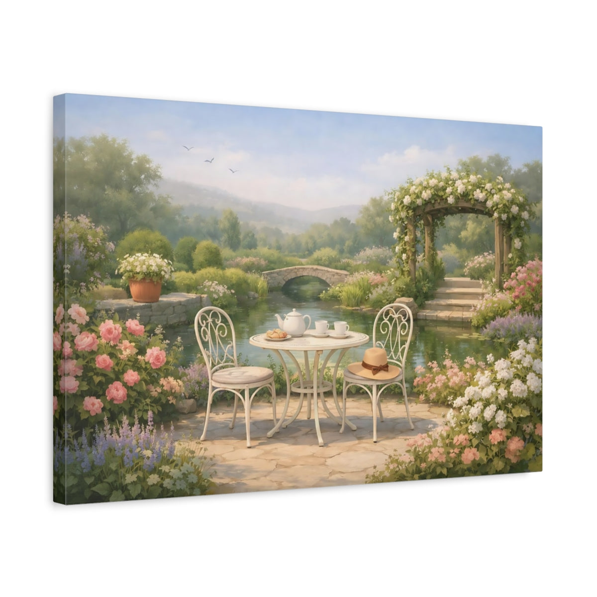 Garden Serene Scene Nature - Canvas Wall Art Print