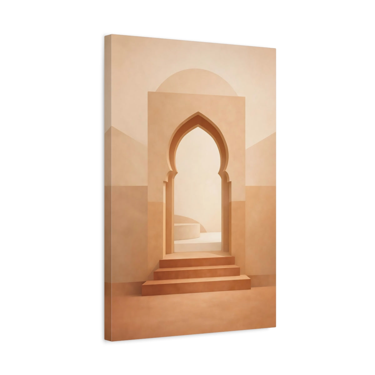 Abstract Archway Beige - Canvas Wall Art Print