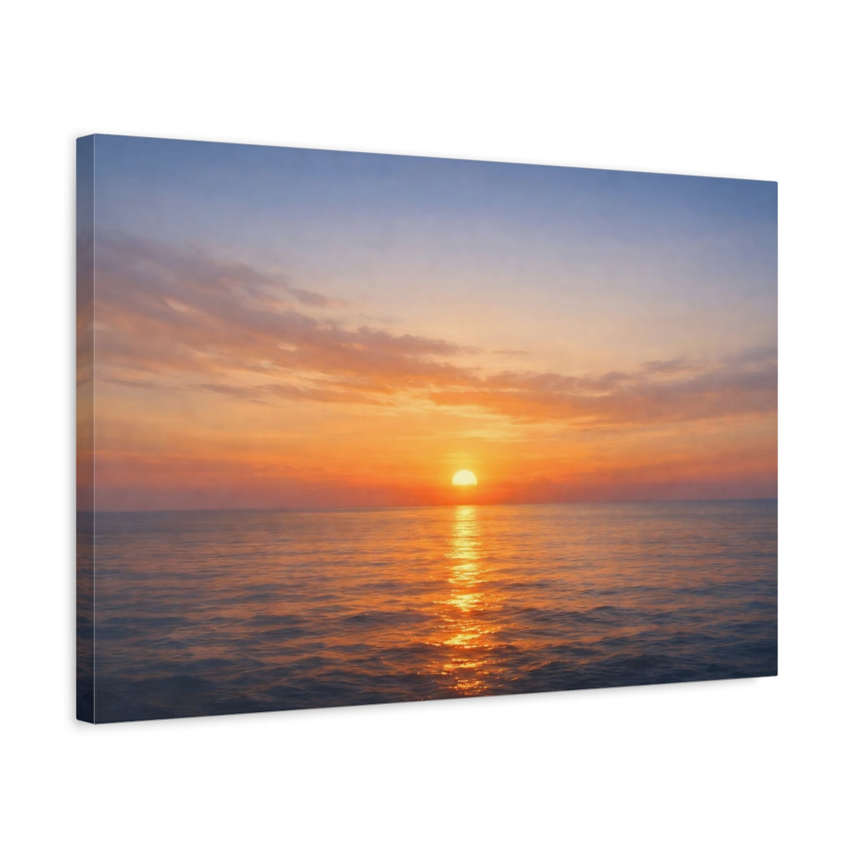 Seascape Sunset Horizon Ocean Nature - Canvas Wall Art Print
