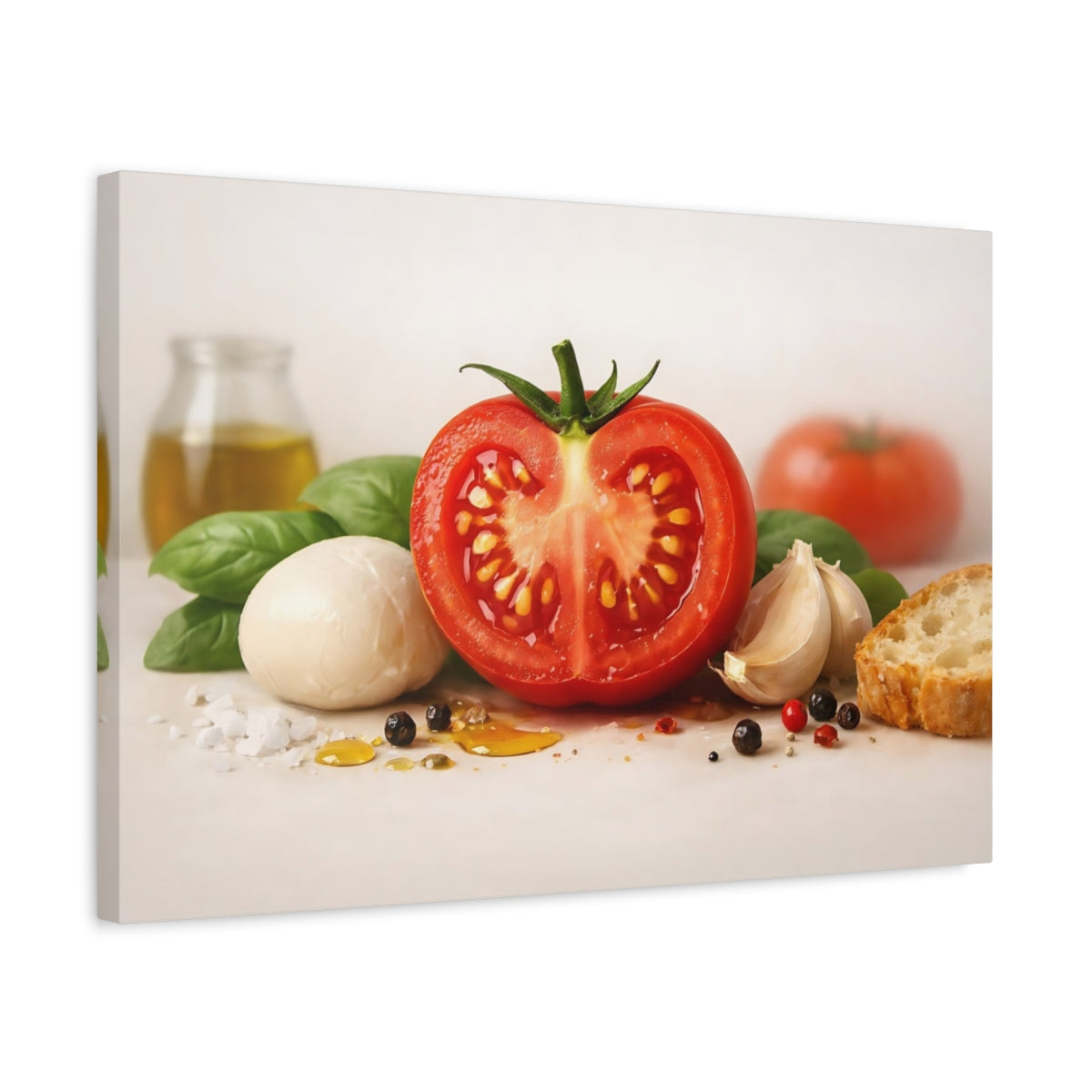 Abstract Good Food Tomato Nature - Canvas Wall Art Print