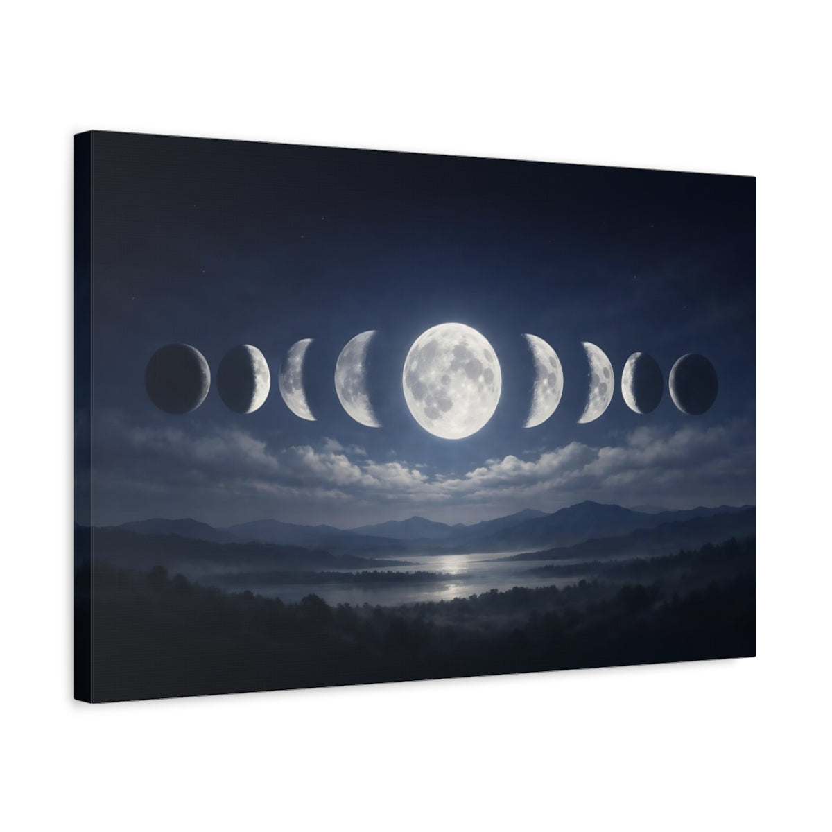 Moon Phases Nature - Canvas Wall Art Print