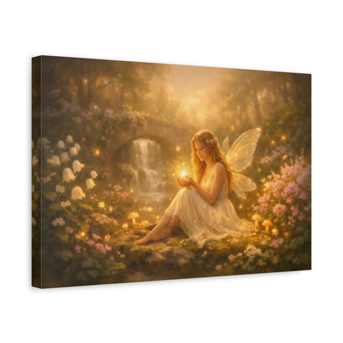 Golden Glow Fairy Garden Fairytale - Canvas Wall Art Print