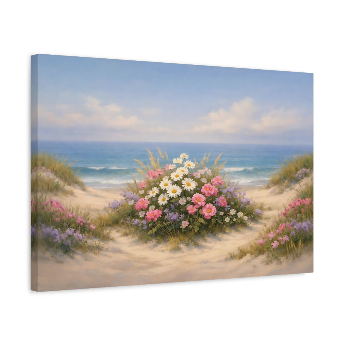 Nature Beach Flowers - Canvas Wall Art Print