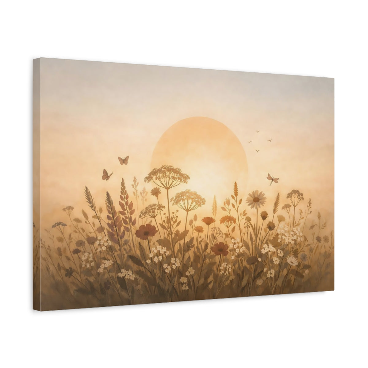 Boho Wildflowers Nature - Canvas Wall Art Print