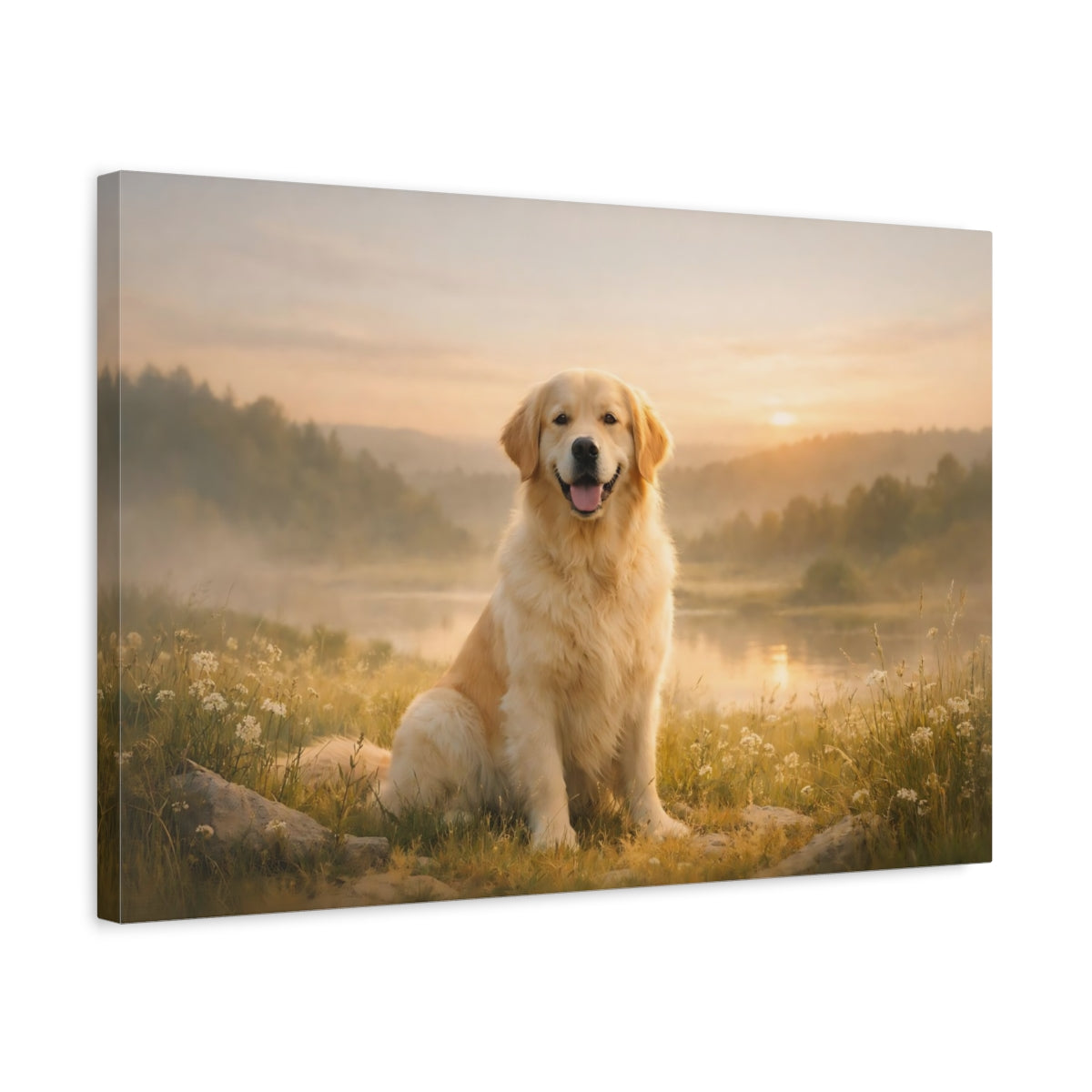 Ethereal Golden Retriever Animals - Canvas Wall Art Print