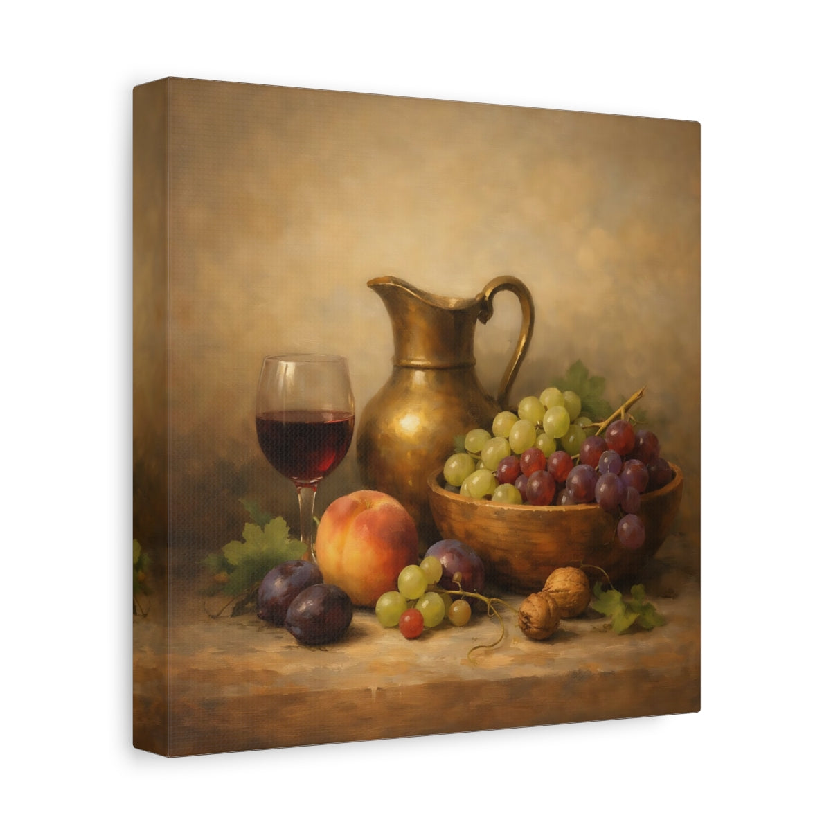 Side Mockup 9. Vintage Still Life Vintage Still Life shown as stretched canvas wall art