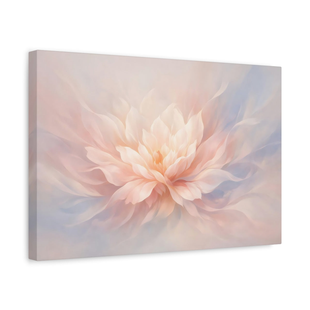 Floral Fluid Abstract Lotus Flower - Canvas Wall Art Print