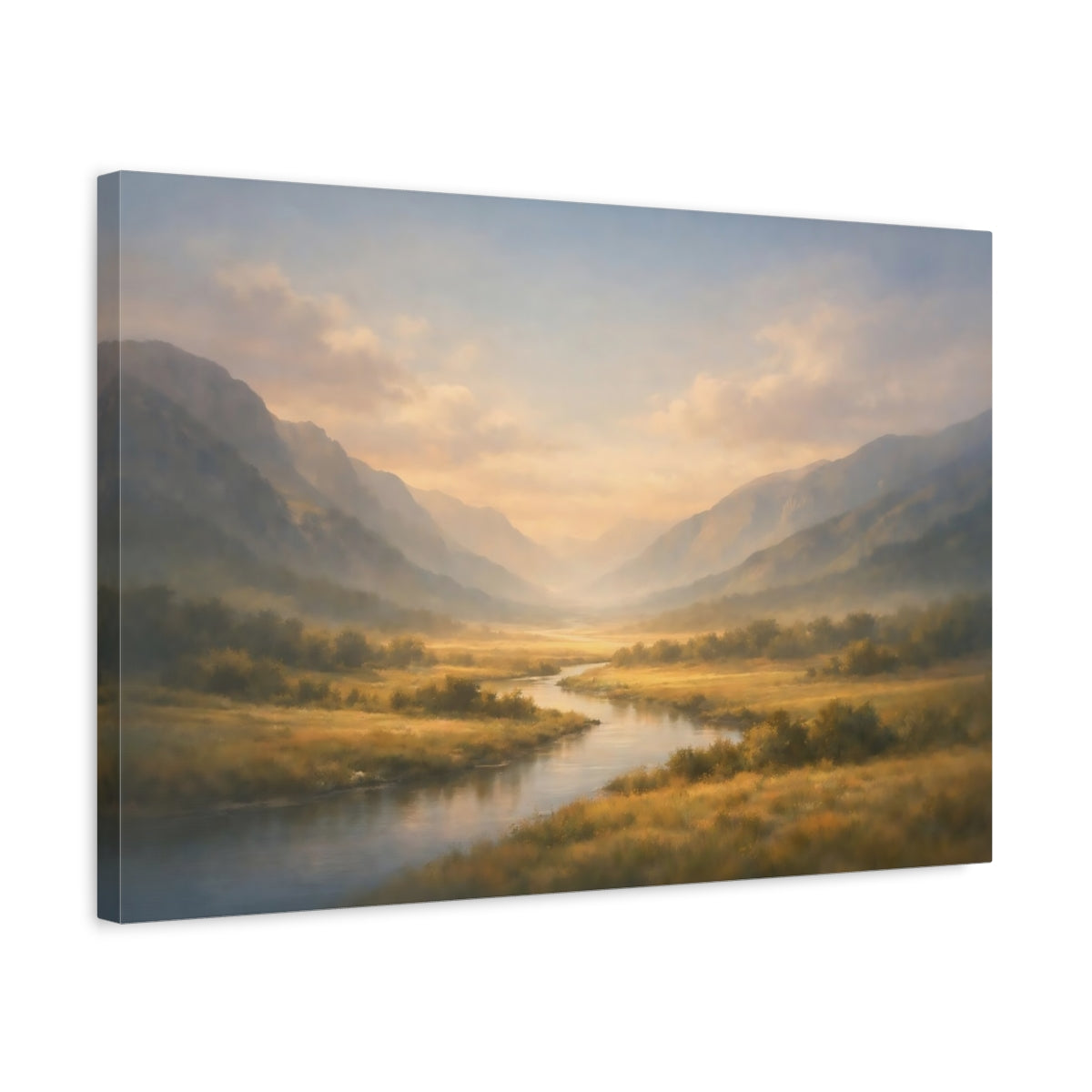 Abstract Sky Valley River Nature - Canvas Wall Art Print