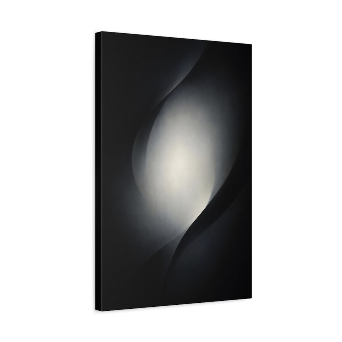 Abstract Light Monochrome Curves - Canvas Wall Art Print