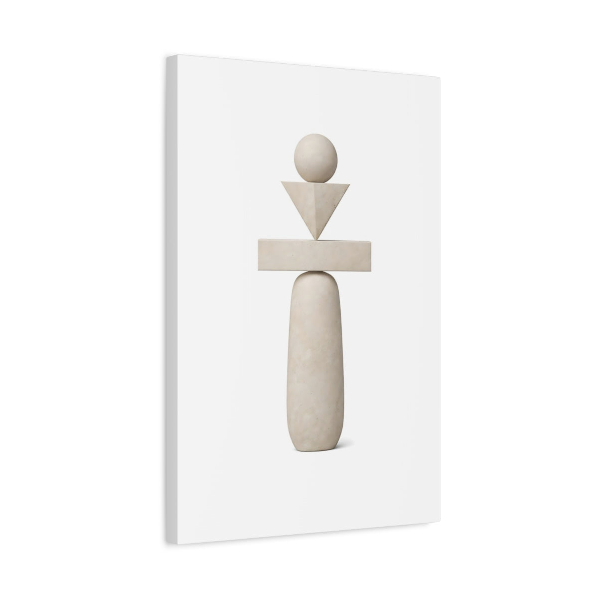 Abstract Geometric Forms Beige - Canvas Wall Art Print