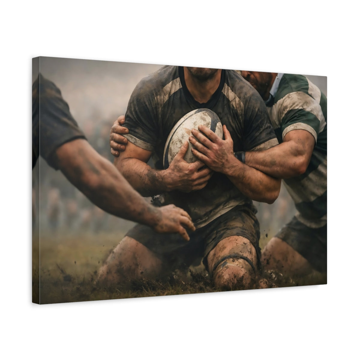 Nature Rugby Player Sports - Canvas Wall Art Print