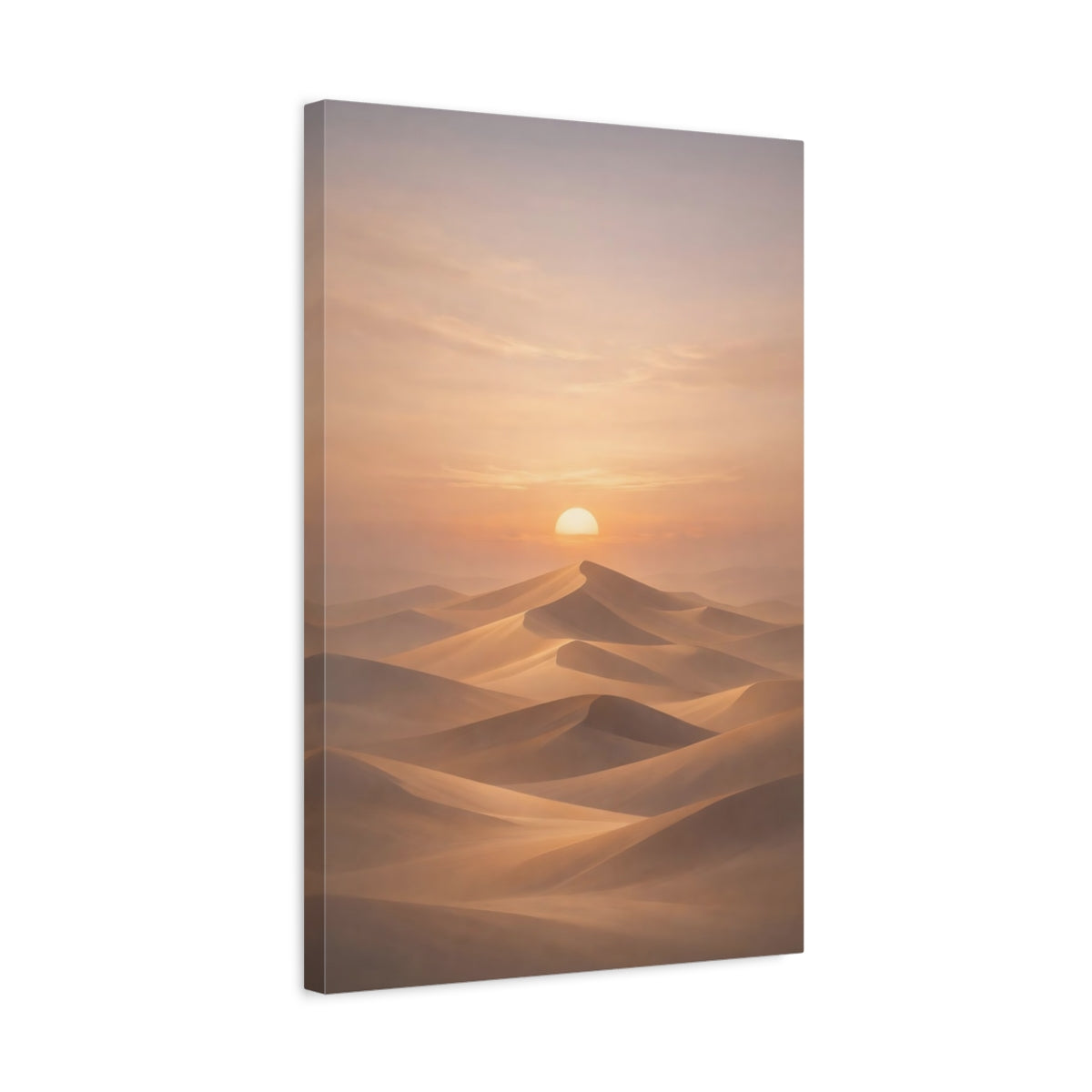 Nature Sand Dunes Orange Desert Sunset - Canvas Wall Art Print