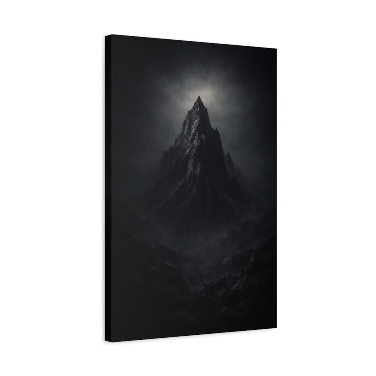 Nature Mountain Peak Dark - Canvas Wall Art Print