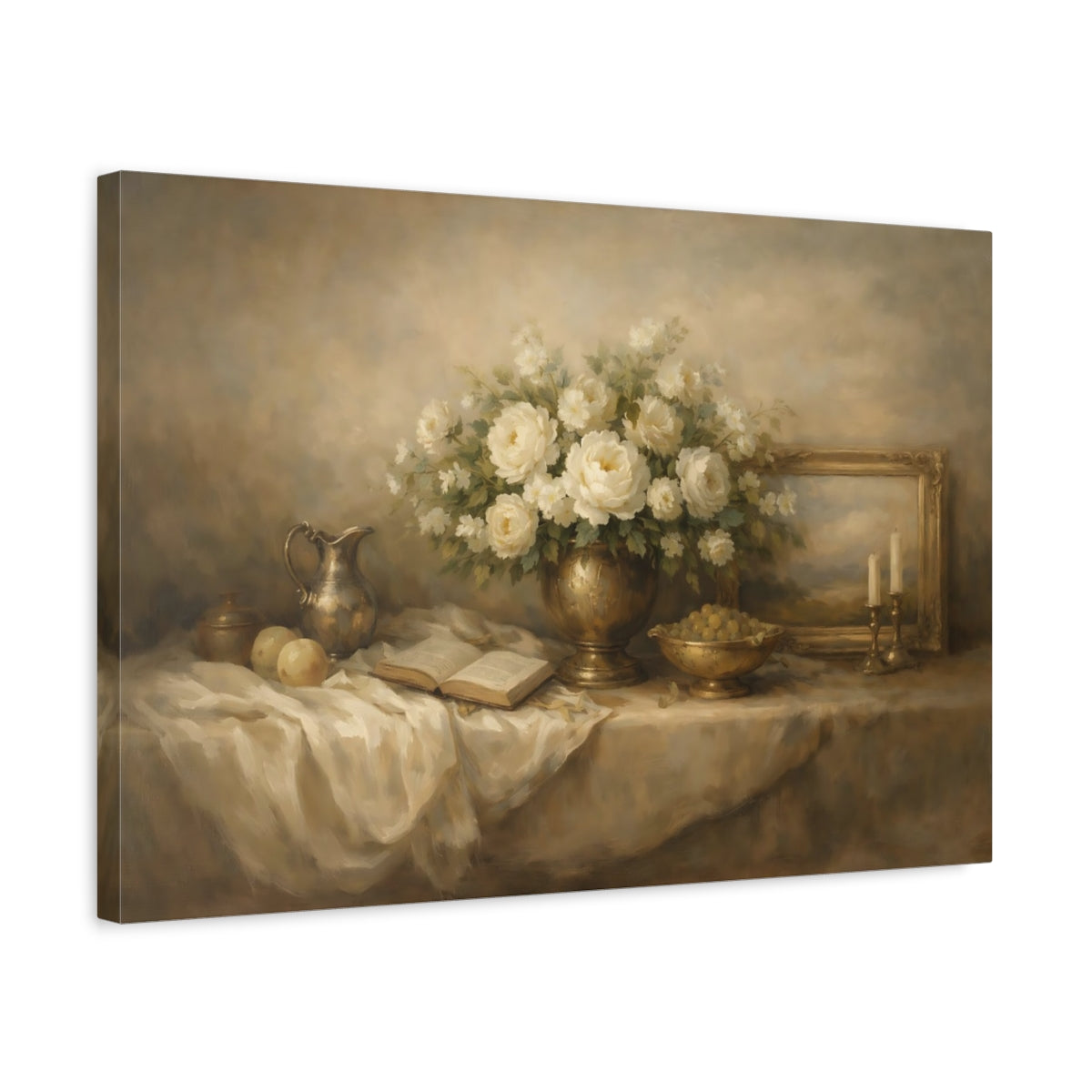 Side Mockup 3. Minimal Interior Decor Horizontal Balance shown as stretched canvas wall art