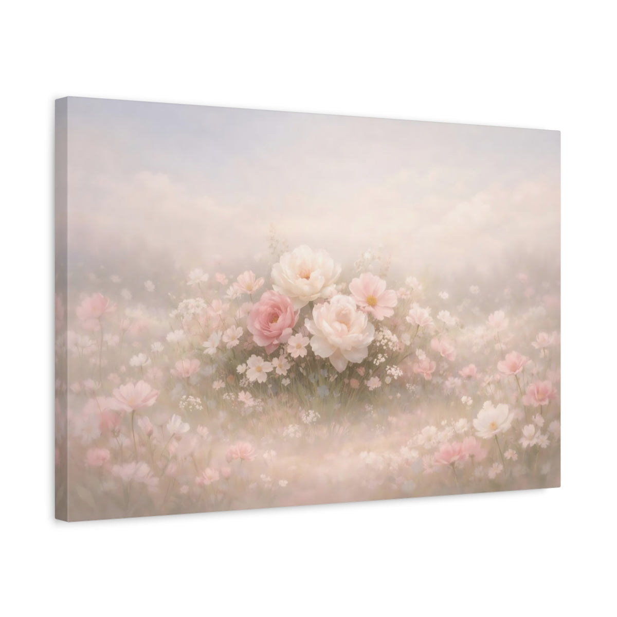 Soft Dreamscape Flowers Feminine Field Floral - Canvas Wall Art Print