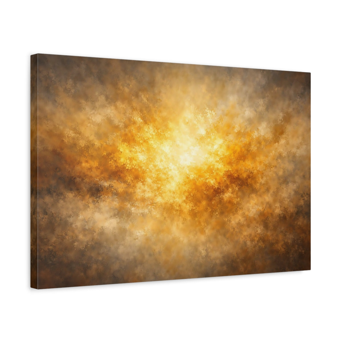 Golden Glow Stone Texture Abstract Light - Canvas Wall Art Print