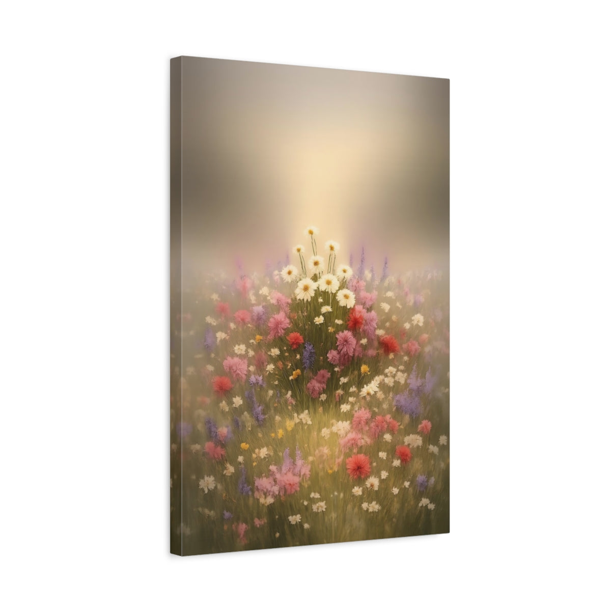 Floral Wildflowers Pastel - Canvas Wall Art Print