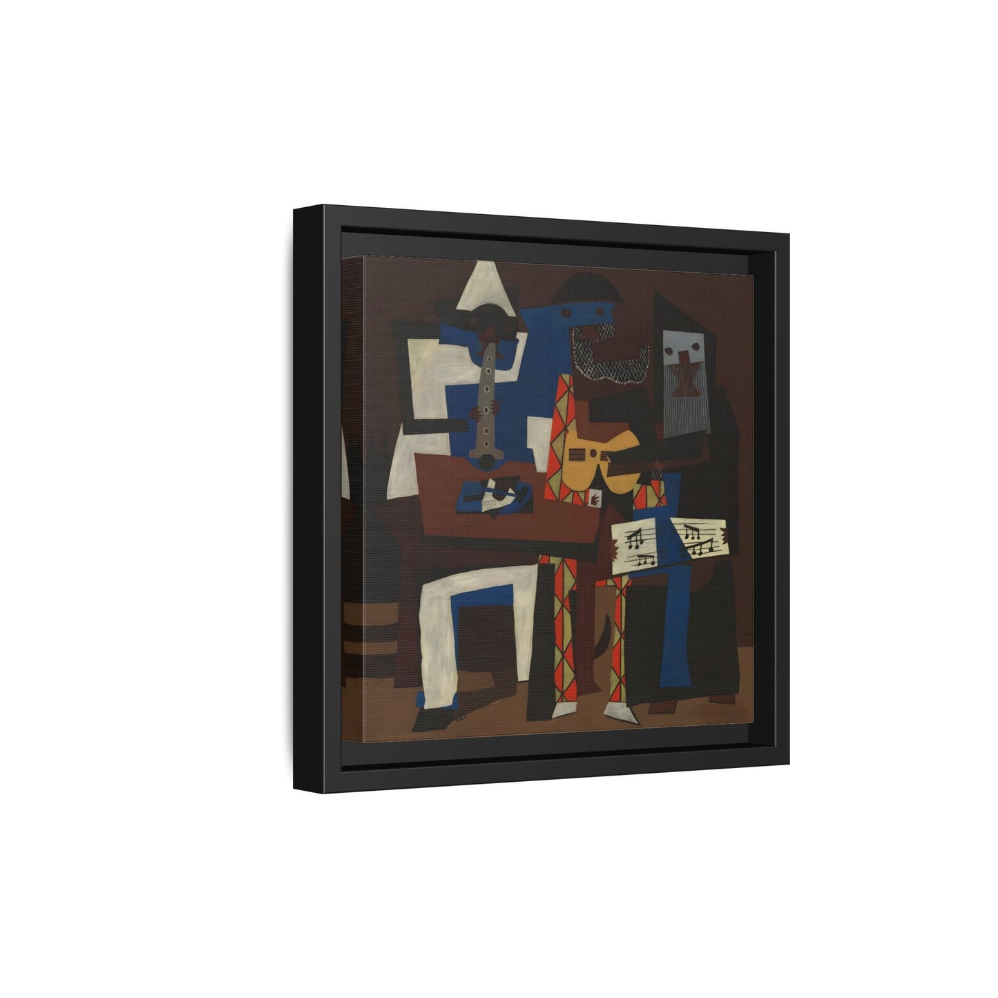 Abstract Cubist Picasso Three Musicians - Canvas Wall Art Print