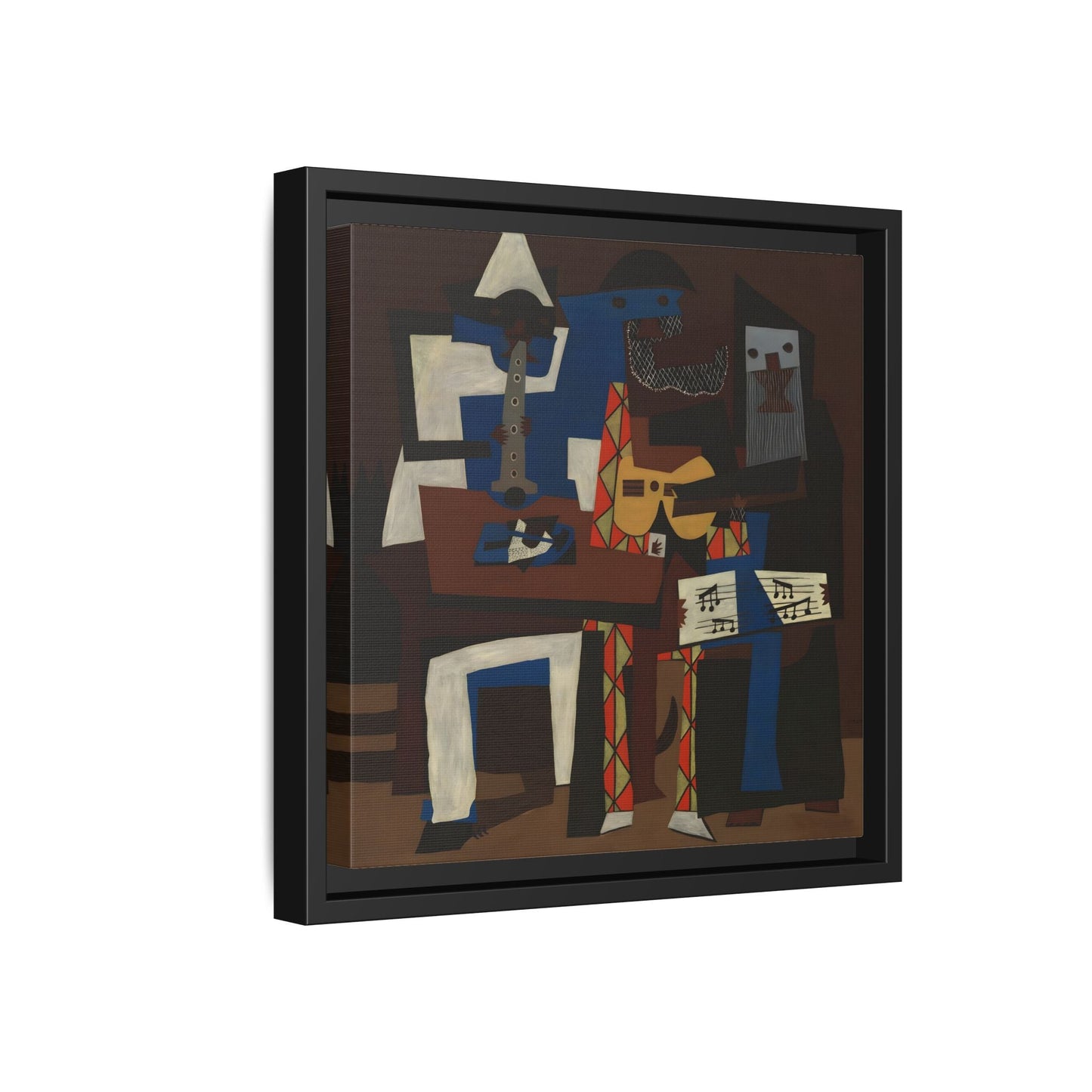 Abstract Cubist Picasso Three Musicians - Canvas Wall Art Print