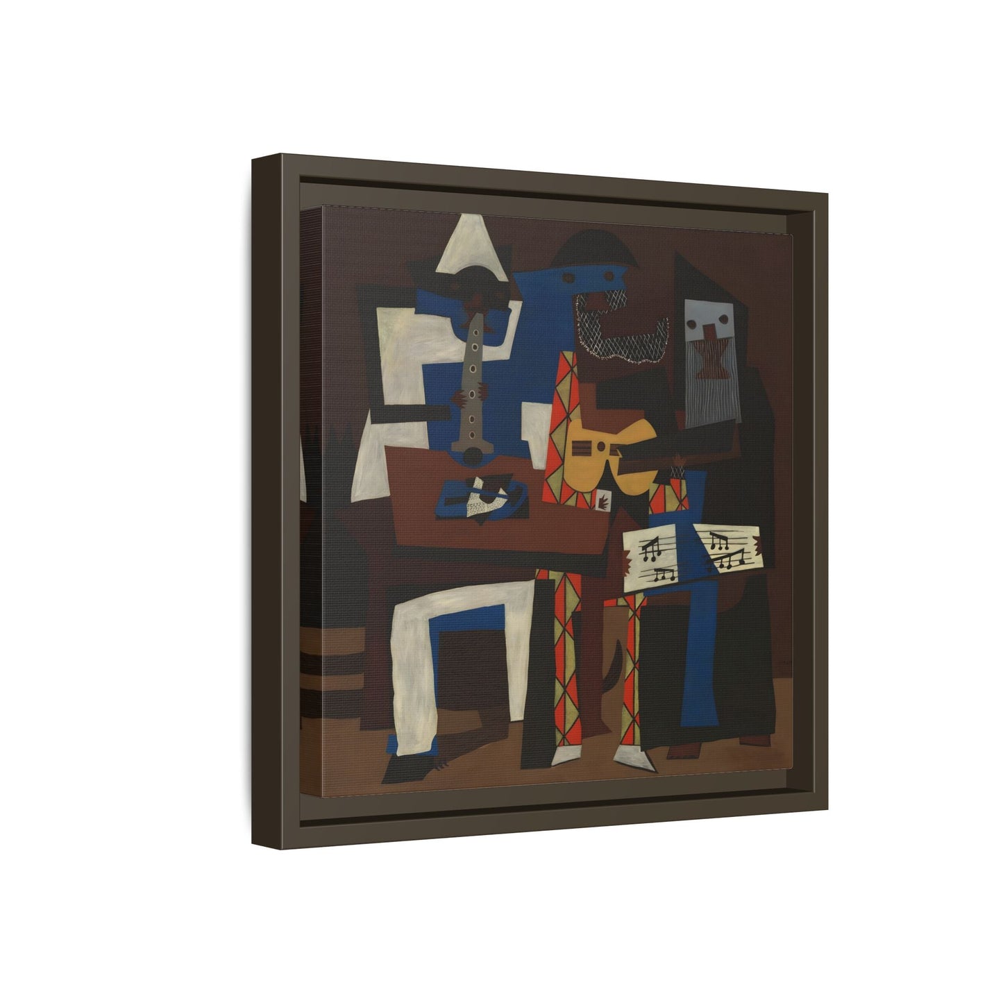 Abstract Cubist Picasso Three Musicians - Canvas Wall Art Print
