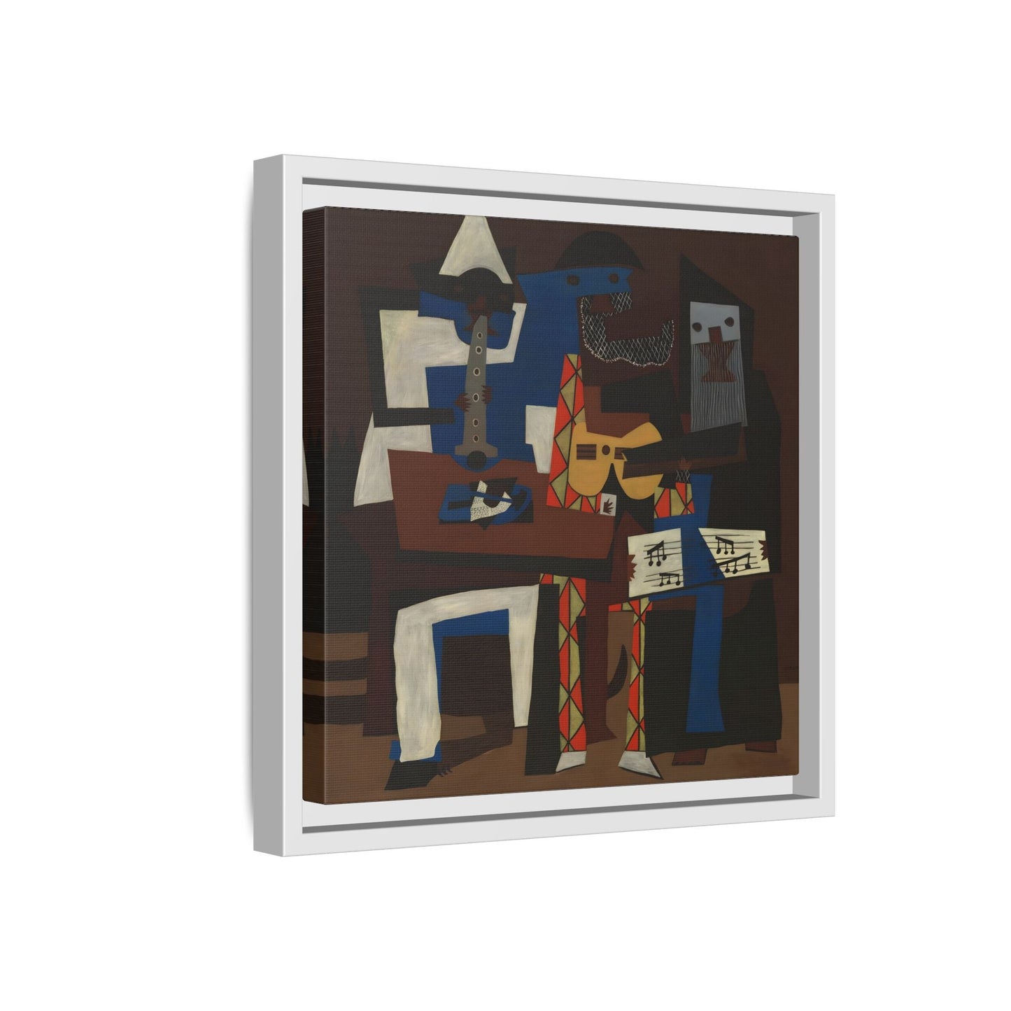 Abstract Cubist Picasso Three Musicians - Canvas Wall Art Print