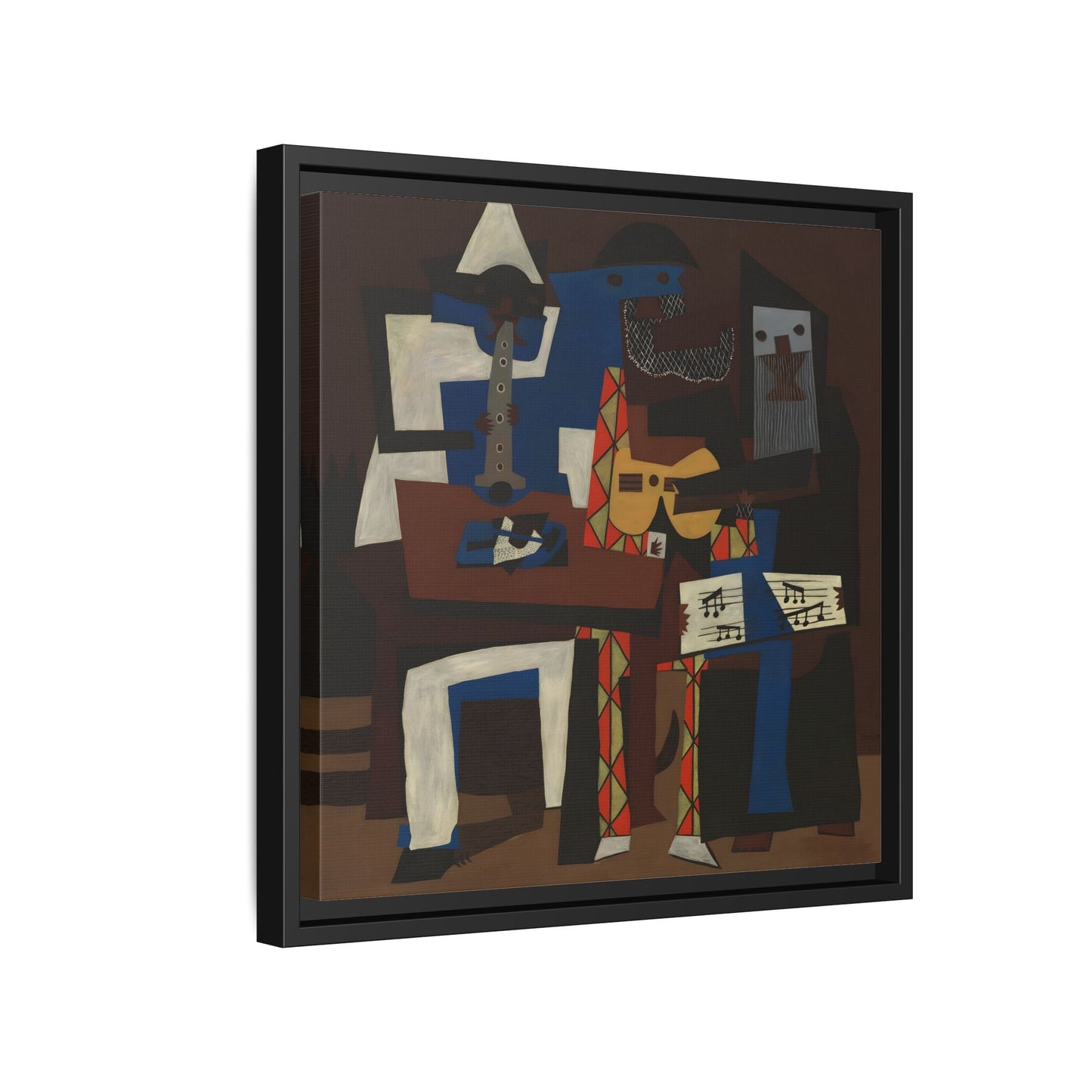 Abstract Cubist Picasso Three Musicians - Canvas Wall Art Print