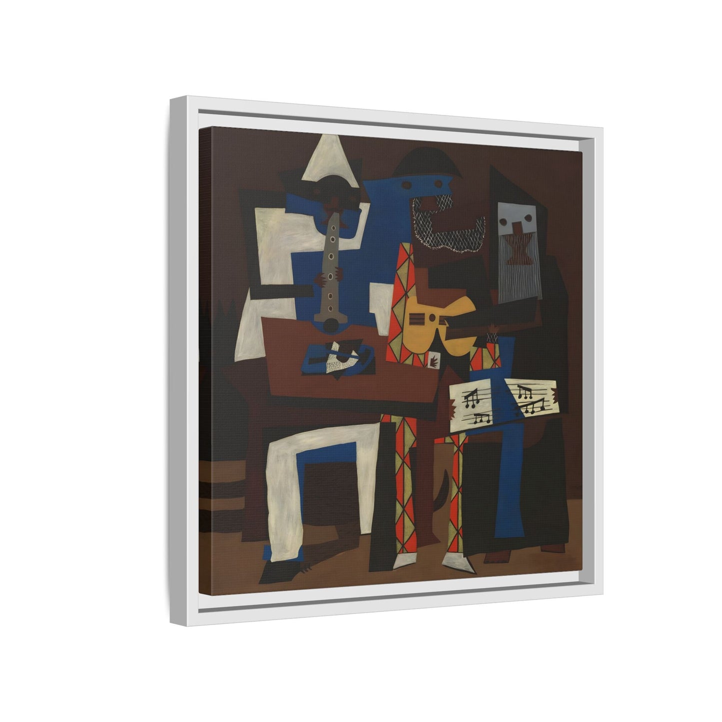 Abstract Cubist Picasso Three Musicians - Canvas Wall Art Print