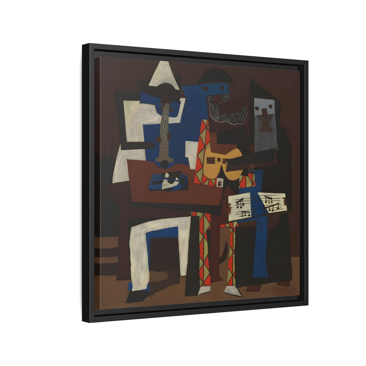 Abstract Cubist Picasso Three Musicians - Canvas Wall Art Print