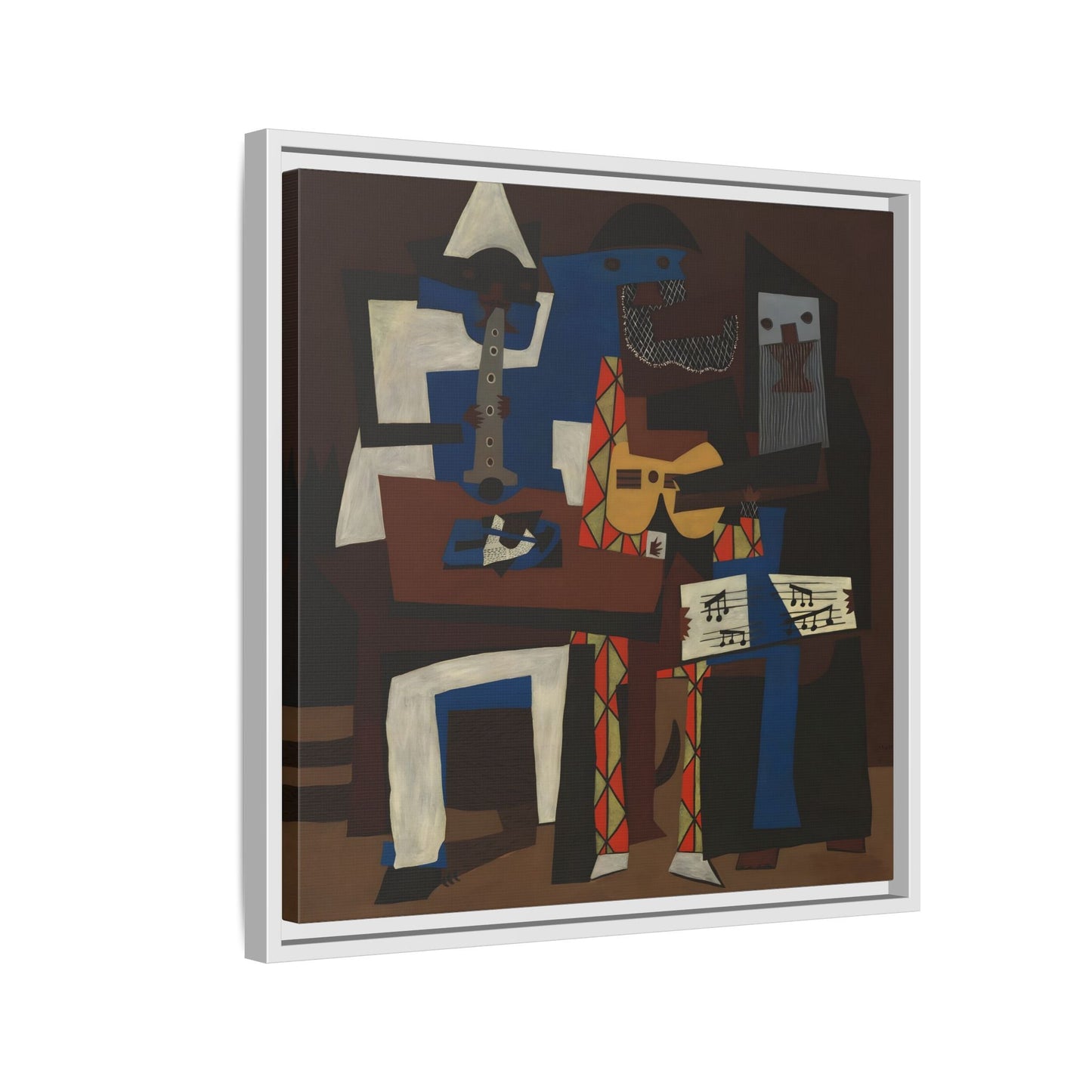 Abstract Cubist Picasso Three Musicians - Canvas Wall Art Print