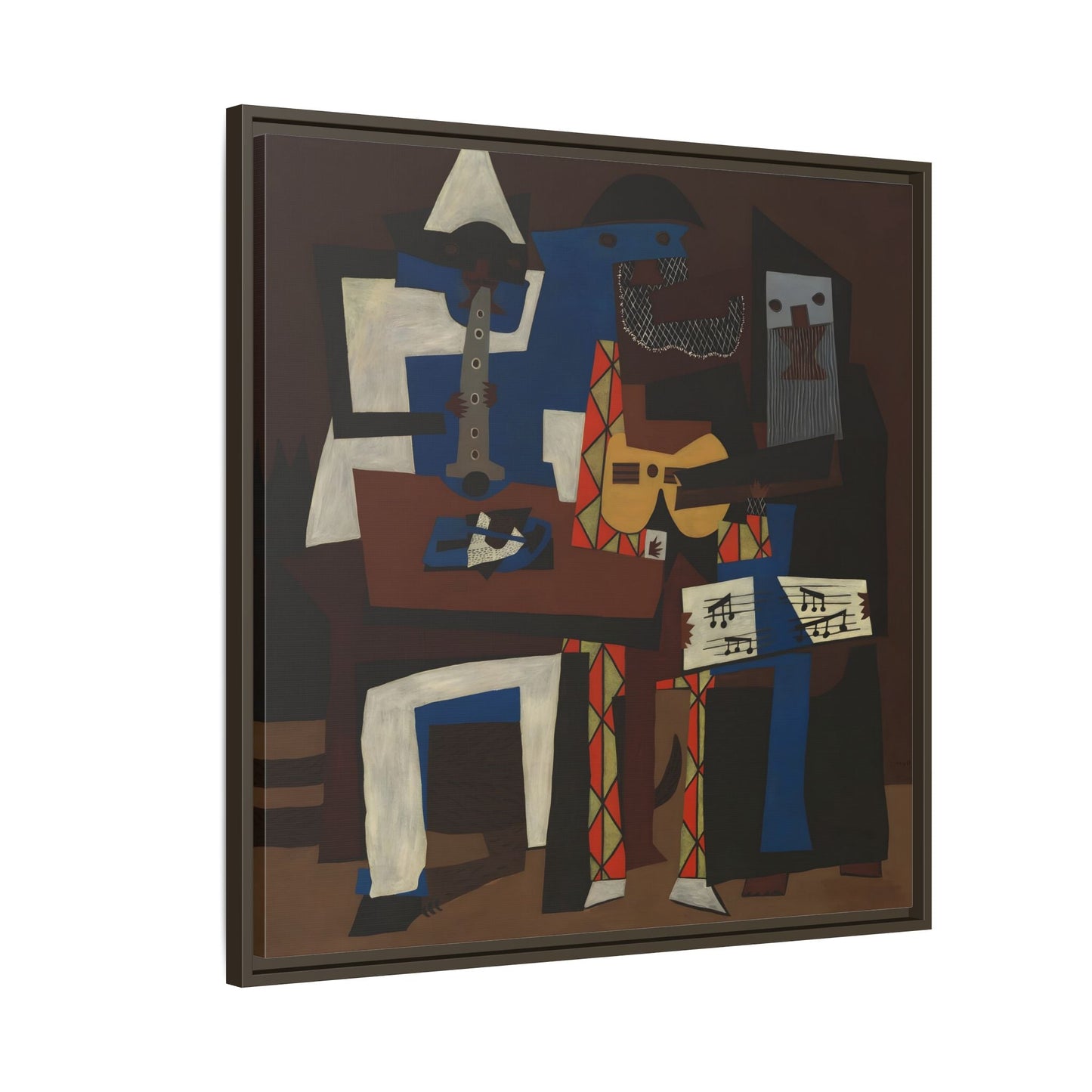 Abstract Cubist Picasso Three Musicians - Canvas Wall Art Print