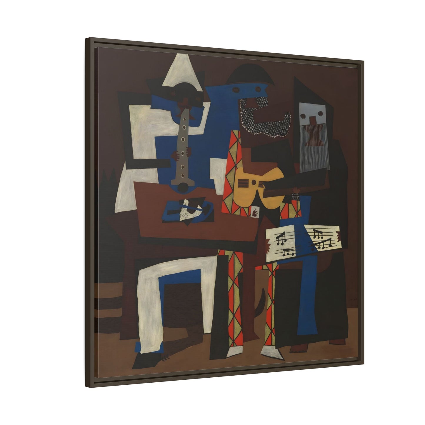 Abstract Cubist Picasso Three Musicians - Canvas Wall Art Print